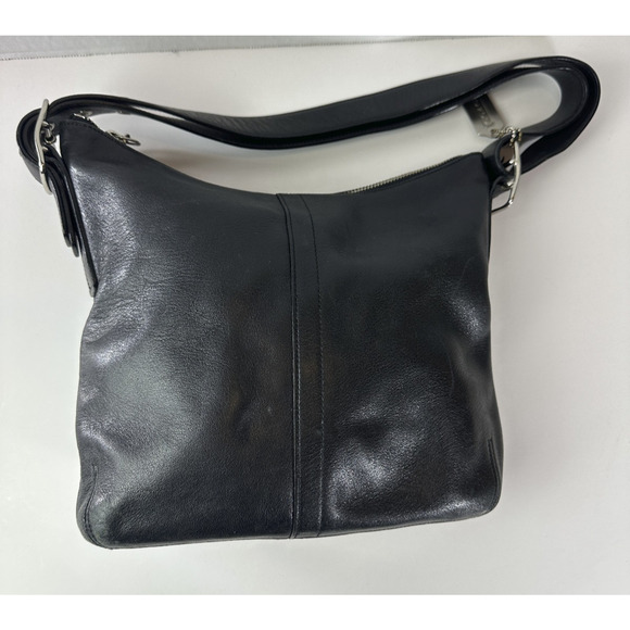 Coach Black Leather Slim Legacy Crossbody Shoulder Bag Adjustable 9326 Purse - Picture 8 of 16